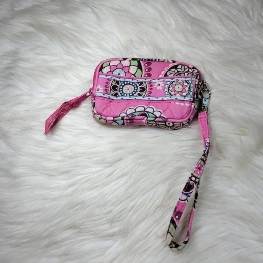 Vera Bradley Cupcakes Pink Zip Wristlet
